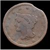 Image 2 : 1841 Braided Hair Large Cent Mint Error 1c Grades vg+