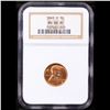 Image 2 : NGC 1940-s Lincoln Cent 1c Graded ms66 rd By NGC