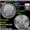 ***Auction Highlight*** 1884-s Morgan Dollar $1 Graded ms62 By SEGS (fc)