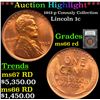 ***Auction Highlight*** PCGS 1912-p Lincoln Cent 1c Graded ms66 rd By PCGS (fc)