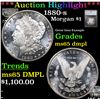 ***Auction Highlight*** 1880-s Morgan Dollar $1 Graded ms65 dmpl By SEGS (fc)