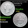 Image 1 : 1880 Canada Nickel 5c KM-2 Grades xf
