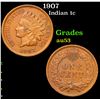Image 1 : 1907 Indian Cent 1c Grades Select AU