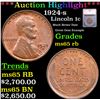 ***Auction Highlight*** 1924-s Lincoln Cent 1c Grades GEM Unc RB By SEGS (fc)