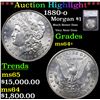 ***Auction Highlight*** 1880-o Morgan Dollar $1 Graded ms64+ By SEGS (fc)