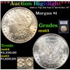 ***Auction Highlight*** PCGS 1880-cc Top 100 Morgan Dollar Vam-4 "80/79 Rev 78" $1 Graded ms63 By PC