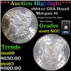 Image 1 : ***Auction Highlight*** NGC 1884-cc Morgan Dollar GSA Hoard $1 Graded ms61 By NGC (fc)