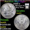 ***Auction Highlight*** 1886-o Morgan Dollar $1 Graded ms62+ By SEGS (fc)