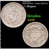 1944-(dot) India-British 1/2 Rupee KM-552 Grades Choice AU