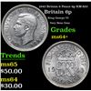 1943 Britain 6 Pence 6p KM-852 Grades Choice+ Unc