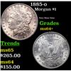 Image 1 : 1885-o Morgan Dollar $1 Grades Choice+ Unc
