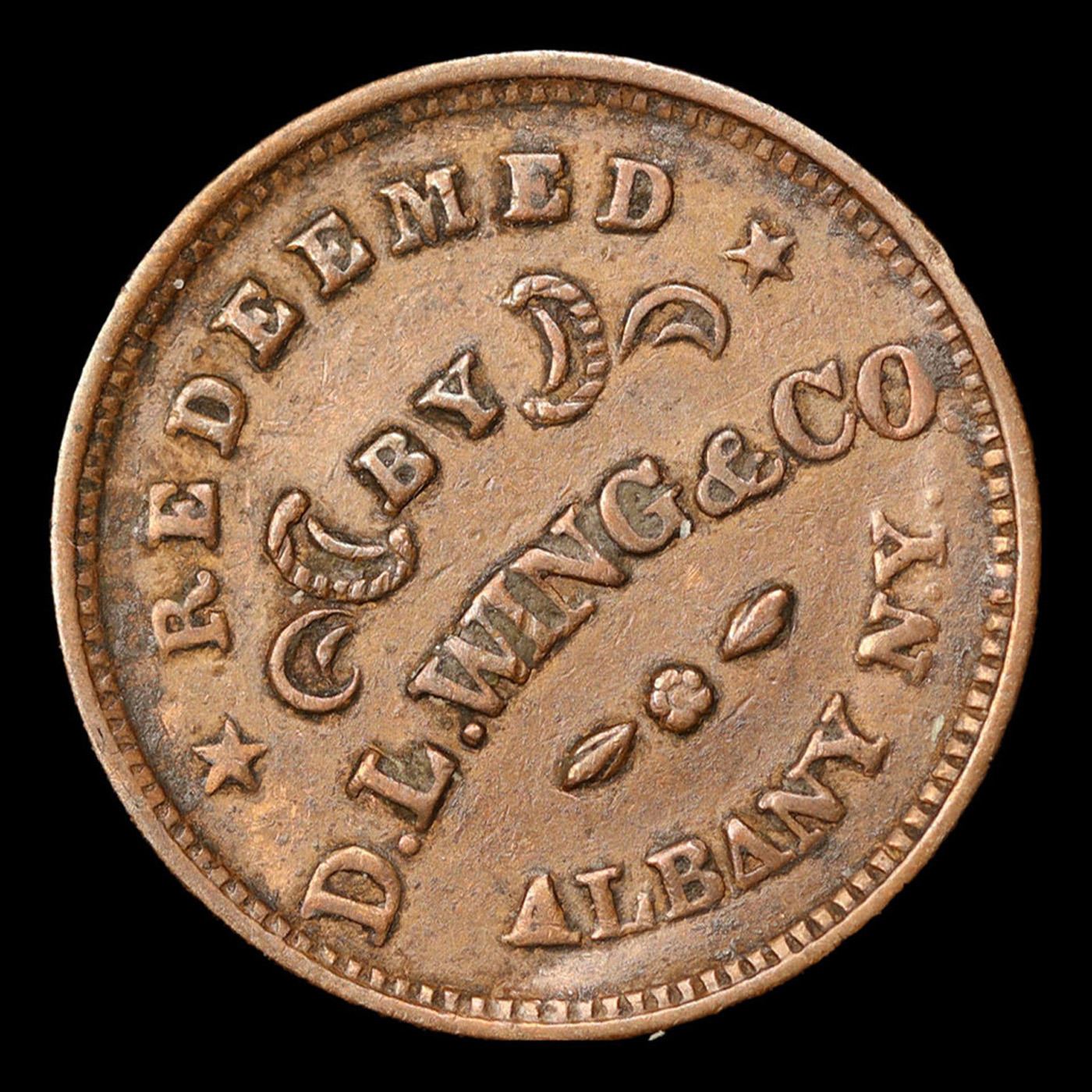 1863 Union Flour Civil War Token 1c Grades Xf 1863-union-flour-civil-war-token-1c-grades-xf