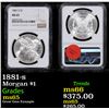 Image 1 : NGC 1881-s Morgan Dollar $1 Graded ms65 By NGC