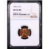Image 2 : NGC 1941-s Lincoln Cent 1c Graded ms66 rd By NGC