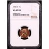 Image 2 : NGC 1931-s Lincoln Cent 1c Graded ms63 rb By NGC
