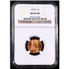 Image 2 : NGC 1950-s Lincoln Cent 1c Graded ms66 rd By NGC