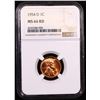 Image 2 : NGC 1954-d Lincoln Cent 1c Graded ms66 rd By NGC