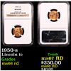 Image 1 : NGC 1950-s Lincoln Cent 1c Graded ms66 rd By NGC