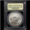 Image 2 : 1990-w Eisenhower Modern Commem Dollar $1 Graded ms70 By USCG