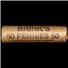 Image 4 : Mixed small cents 1c orig shotgun roll, 1919-d Wheat Cent, 1896 Indian Cent other end, Brinks Wrappe
