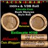 Image 1 : ***Auction Highlight*** Lincoln Wheat cent 1c orig roll, 1909-s end, vdb other end (fc)