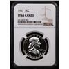 Image 2 : Proof NGC 1957 Franklin Half Dollar 50c Graded pr65 cam By NGC
