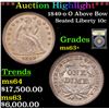 Image 1 : ***Auction Highlight*** 1849-o Seated Liberty Dime O Above Bow 10c Graded Select+ Unc BY USCG (fc)