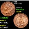 Image 1 : 1891 Indian Cent 1c Grades Choice+ Unc