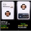 Image 1 : NGC 1974-p Lincoln Cent 1c Graded ms66 rd By NGC