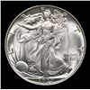Image 2 : 1937-p Walking Liberty Half Dollar 50c Grades Choice+ Unc