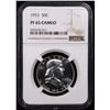 Image 2 : Proof NGC 1953 Franklin Half Dollar 50c Graded pr65 cam By NGC