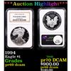 Image 1 : Proof ***Auction Highlight*** NGC 1994 Silver Eagle Dollar $1 Graded pr69 dcam By NGC (fc)