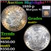 ***Auction Highlight*** 1889-p Morgan Dollar $1 Graded ms65+ By SEGS (fc)