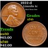 1922-d Lincoln Cent 1c Grades xf+
