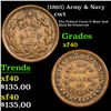 (1863) Army & Navy Civil War Token 1c Grades xf