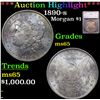***Auction Highlight*** 1890-s Morgan Dollar $1 Graded ms65 By SEGS (fc)
