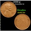Image 1 : 1936-p Lincoln Cent 1c Grades Select Unc BN