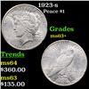 Image 1 : 1923-s Peace Dollar $1 Grades Select+ Unc