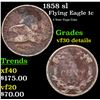 Image 1 : 1858 sl Flying Eagle Cent 1c Grades VF Details