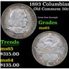 Image 1 : 1893 Columbian Old Commem Half Dollar 50c Grades GEM Unc