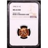 Image 2 : NGC 1942-d Lincoln Cent 1c Graded ms65 rd By NGC