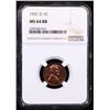 Image 2 : NGC 1931-d Lincoln Cent 1c Graded ms64 rb By NGC