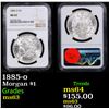 Image 1 : NGC 1885-o Morgan Dollar $1 Graded ms63 By NGC