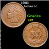 Image 1 : 1901 Indian Cent 1c Grades vg, very good