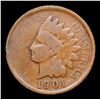 Image 2 : 1901 Indian Cent 1c Grades vg, very good