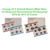 Image 1 : Group of 2 United States Mint Set in Original Government Packaging! From 1970-1971 with 21 Coins Ins