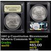 Image 1 : 1987-p Constitution Bicentennial Modern Commem Dollar $1 Graded ms70 By USCG