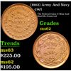 Image 1 : (1863) Army And Navy Civil War Token 1c Grades Select Unc