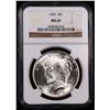 Image 2 : NGC 1925-p Peace Dollar $1 Graded ms65 By NGC