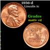 Image 1 : 1956-d Lincoln Cent 1c Grades Gem+ Unc RD